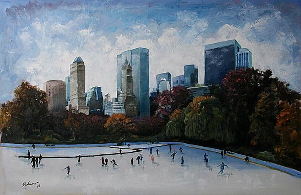 Central Park, Nueva York. Oleo slienzo, 2008