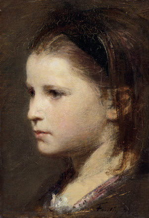 Henri Fantin-Latour, Cabeza de niña, 1870