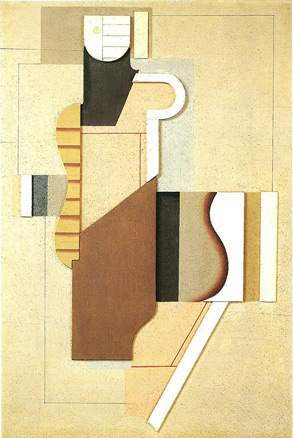Willi Baumeister, Cuadro muro negro-rosa, 1923