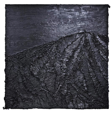 Teide negro, óleo sobre lienzo, 200 x 200 cm.