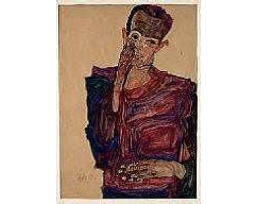 Egon Schiele. Autorretrato con parpado inferior estirado. 1910. La Albertina, Vi