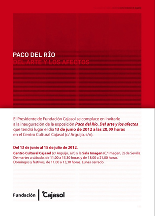 Paco del Río. Del arte y los afectos