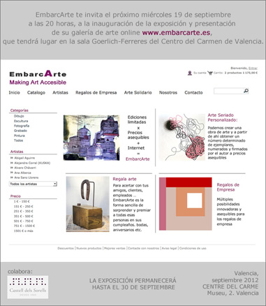 Presentación de la galería online EmbarcArte