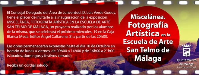 Miscelánes, fotografía artística en la Escuela de Arte San Telmo de Málaga