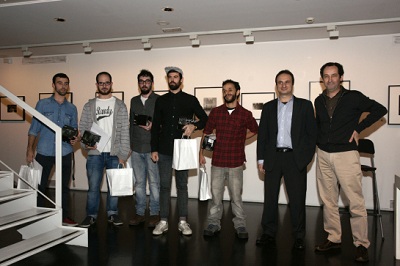 Los premiados junto a Alberto Sanz Sony y Pepe Font de Mora Foto Colectania