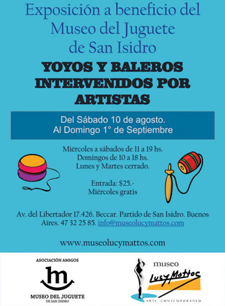 Yoyos y baleros intervenidos por artistas