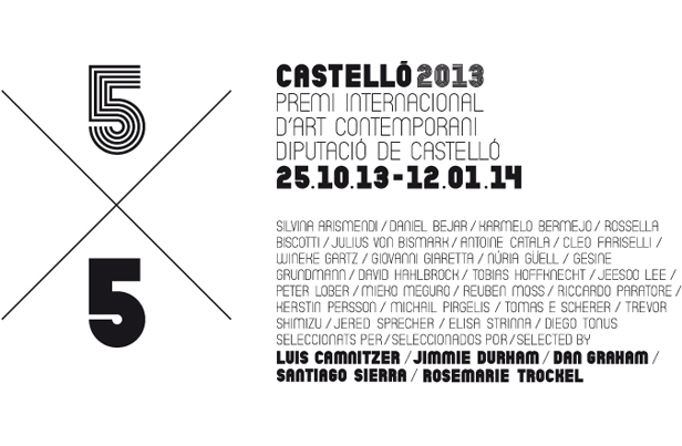 5x5Castelló2013. Premi Internacional d''Art Contemporani Diputació de Castelló