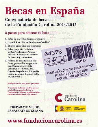 14ª Convocatoria de Becas de la Fundación Carolina 2014/2015, Beca, dic  2013 | ARTEINFORMADO