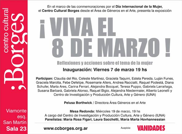 Viva el 8 de marzo! Reflexiones y acciones sobre el tema de la mujer,  Exposición, mar 2014 | ARTEINFORMADO
