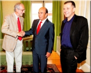 Renzo Piano, Emilio Botin y Vicente Todoli