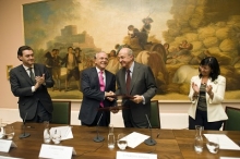 Firma del convenio de colaboración entre La Caixa y el Museo del Prado