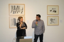 Juan Fuster en la presentación de la Colección de Dibujos de DKV