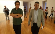 Karmelo Bermejo e Iñaki Antelo, director del Marco