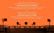 Cartel de Conversaciones en Cáceres. Cortesía Fundación Helga de Alvear