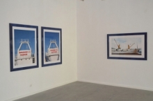 Vista de la actual exposición de Juan Carlos Meana en Bacelos