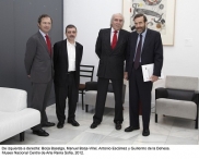 Firmantes del acuerdo Reina Sofía-Fundación Banco Santander