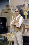 Javier Vilató en su estudio del Bvd. Raspail. París, 1989. Marianne Torstenson