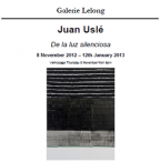 Cartel de exposición De la luz silenciosa de Juan Uslé