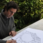 Juan Garaizabal trabajando en el proyecto Memoire dn jardín