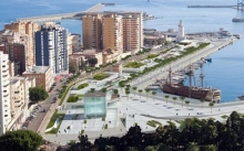 Vista de la zona del Cubo en el Puerto de Málaga