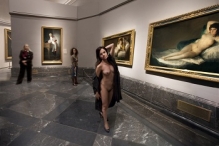 Desnudo en el Museo del Prado, Madrid. Cristina Lucas