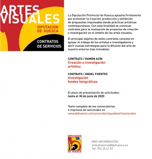 Convocatoria de ayudas a las artes visuales. Diputación Provincial de Huesca, 2020