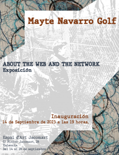 Exposición de Mayte navarro golf "About the web and the network"