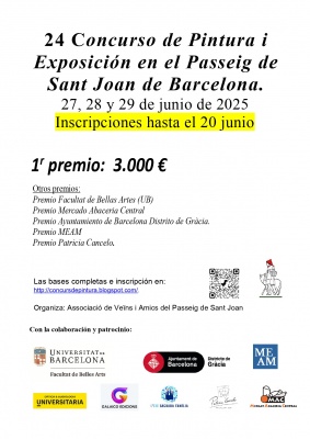 24 Concurso y Exposición de Pintura en el Passeig de Sant Joan de Barcelona
