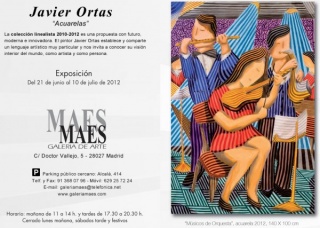 Invitación exposición Galería MAES - Javier Ortas