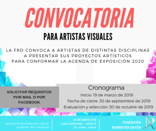 Convocatoria para Proyectos Artísticos 2019 FRD