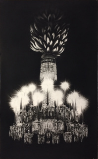 Gonzalo Fuenmayor, Apocalipsis XXV, 2019, Carboncillo sobre papel.  214 x 114 cm. — Cortesía de la Galería El Museo