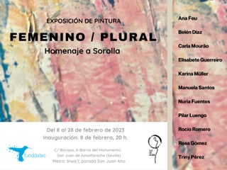 Cartel de la expo Femenino/Plural. Homenaje a Sorolla