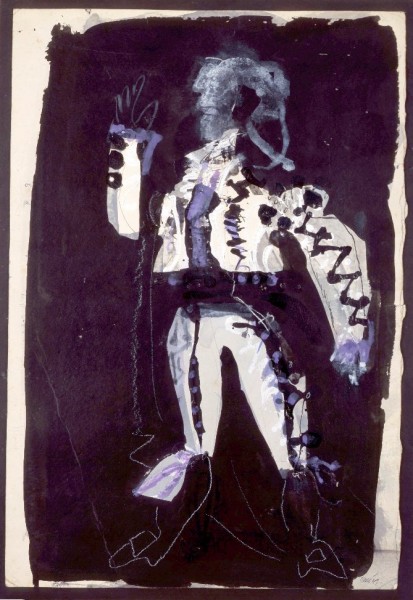 Antoni Clavé. Carmen 1. 1949. Gouache sobre papel. 56 x 38,5 cm.