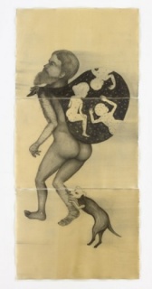 El Portador de las Estrellas 2015 Triptych, graphite on paper, wax, 78 x 107,5 cm (each drawing)