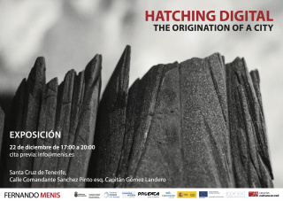Cartel Exposición Cuadros Acústicos. Hatching Digital