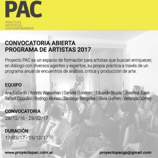 Proyecto PAC: Prácticas Artísticas Contemporáneas - 2017
