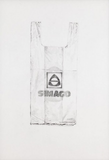 Avelino Sala, Simago (año de cierre 1997), 2014. Lápiz sobre papel, 950 x 750 mm. Fotografía de Kike Llamas