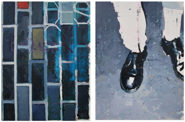 José Carlos Naranjo, Orden & Desorden, díptico, óleo sobre papel, 40x30 cm., 2015
