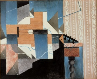 Juan Gris, La guitare sur la table, 1913. Óleo sobre lienzo, 85 x 97 cm.