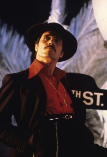 Actor and director Edward James Olmos as El Pachuco in a scene from Zoot Suit (1981). Courtesy of Universal Studies Licensing LLC.