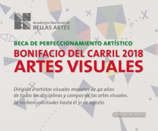 Beca Bonifacio del Carril de perfeccionamiento artístico 2018. Imagen cortesía ANBA