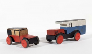 Coche rojo y Camión lechero, 1917-19