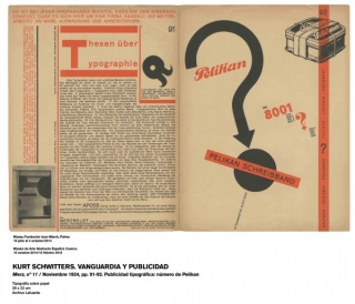 Kurtz Schwitters., Merz nº 11, 1924. Publicidad tipográfica Pelikan