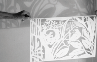 Colectivo Lunamar. Proyecto Trazos: Desembocadura del río Manzanares, 2013. Dibujo sobre papel, papel recortado, video. 6 dibujos de 35 x 24 cm. c/u