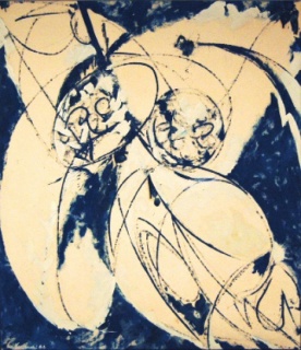 Lee Krasner, Mister Blue, painted in 1966