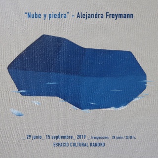 Detalle de la obra "El ir y el venir" perteneciente a la exposición "Nube y piedra" de Alejandra Freymann