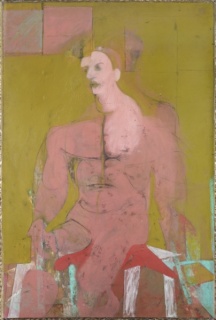 Willem de Kooning (1904-1997), Seated Figure (Classic Male), 1940. Óleo y carboncillo sobre contrachapado 138 x 91,5 cm. Colección Alicia Koplowitz - Grupo Omega Capital