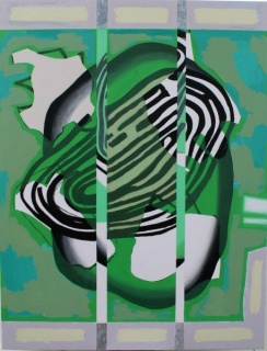 Luís Gordillo, Cerebro Frio, 2016, Acrílico sobre tela, 100,5 x 76cm