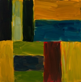 Sean Scully, Arles-Abend-Vincent II, 2015, oil on linen, triptych (detail), 149,9 x 419,1 cm.