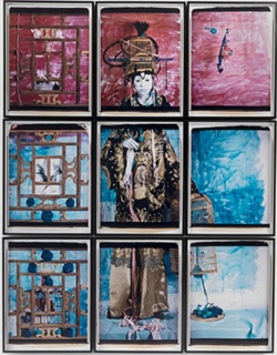 Maria Magdalena Campos-Pons The Flag. Color Code Venice 13, 2013 Polaroid photograph, nine panels of 29 3/4 x 22 3/4 in. each  Courtesy of the Shelley and Donald Private Collection  © Maria Magdalena Campos-Pons